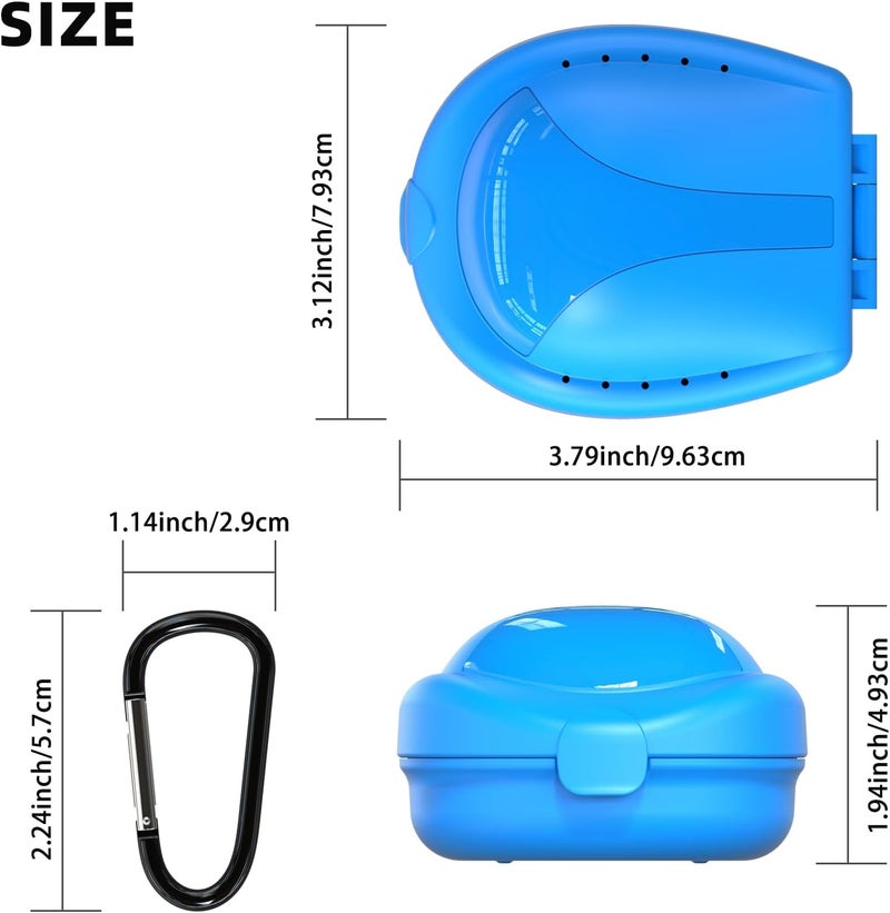 BVN Mouthguard Case Sports, Specialized Football and Basketball Mouthguard Cases, Students, Adults and Seniors Universal Sports Bule - Image 2